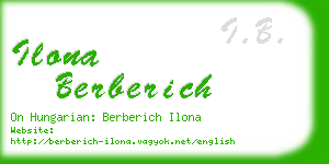 ilona berberich business card